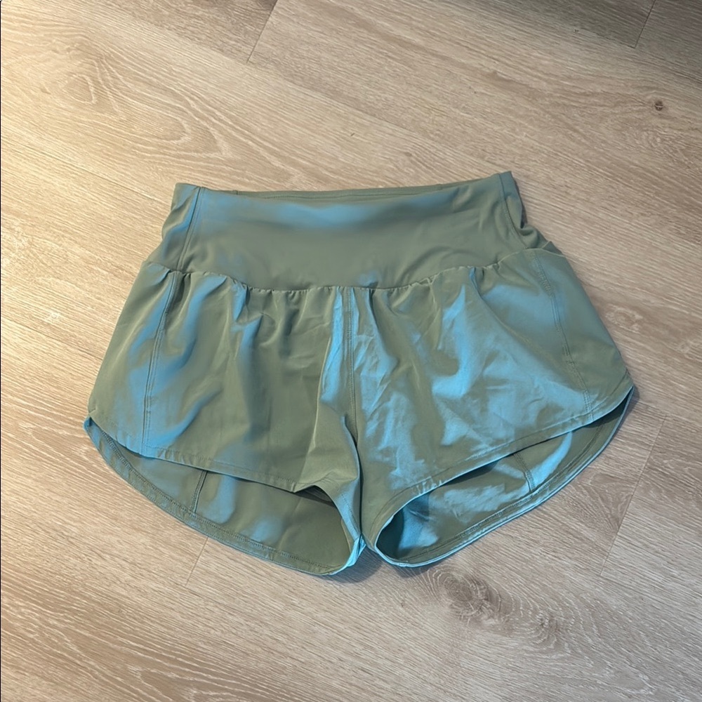 Jasmine Green High Waist Lined Active Shorts NWOT